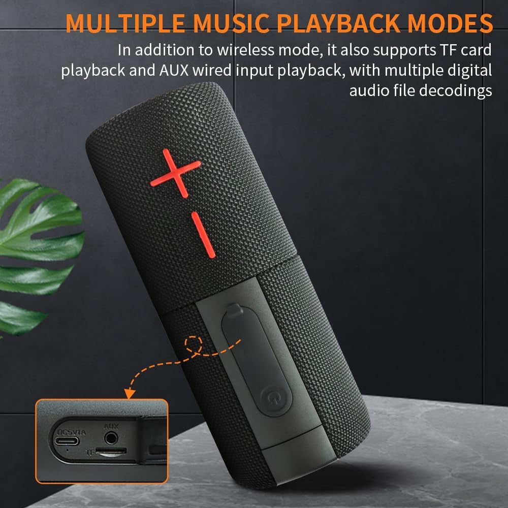 2 in 1 Magnetic Dual Splittable Bluetooth Speaker, IPX6 Waterproof Split Portable Wireless Speaker with 20W Loud Stereo Sound, Bluetooth V5.3, 24H Playtime, Multiple Pairing for Home,Outdoor or Travel