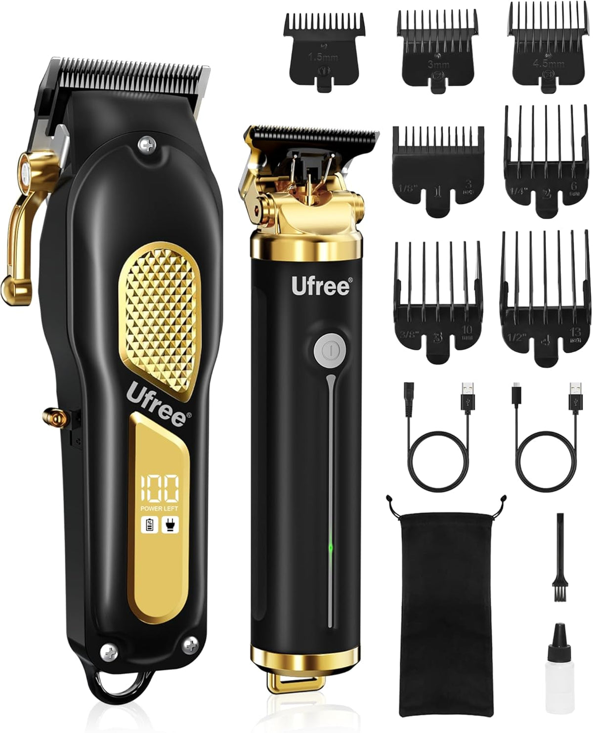 Cordless Hair Clippers for Men, Barber Clippers and Trimmers Set