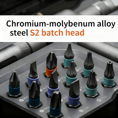 24 in 1 Magnetic Screwdriver Set, Multi Bit Magnetic Drive Set with Detachable Ratchet Handle, Mini Screwdriver Set, Portable Precision Repair Tool Kit for DIY, Watch, Electronics & Home Repair