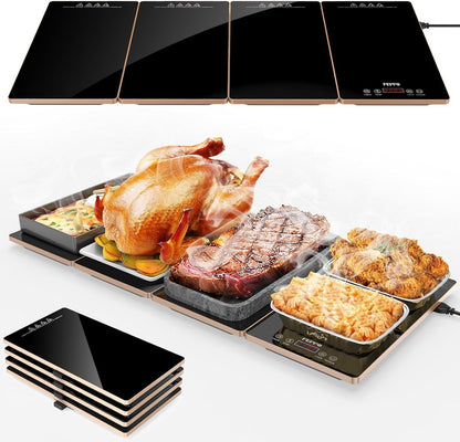 Electric Warming Tray Kitchen Appliance, 4-In-1 Buffet Warmer