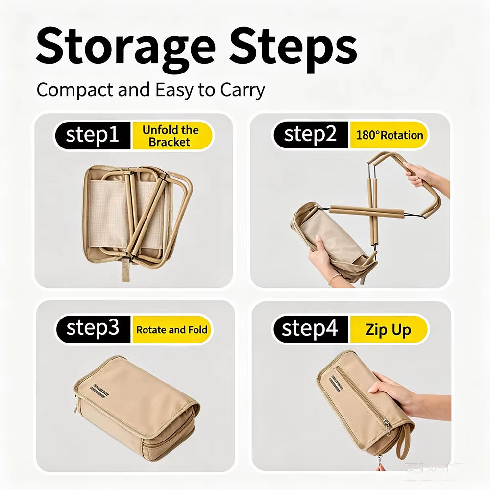 Portable Folding Stool Outdoor Camping Chair Lightweight Foldable Small Seat for Travel Fishing Picnic Hiking Garden