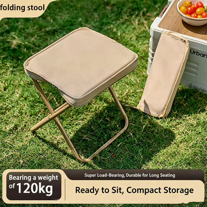 Portable Folding Stool Outdoor Camping Chair Lightweight Foldable Small Seat for Travel Fishing Picnic Hiking Garden