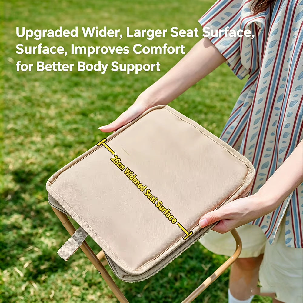Portable Folding Stool Outdoor Camping Chair Lightweight Foldable Small Seat for Travel Fishing Picnic Hiking Garden