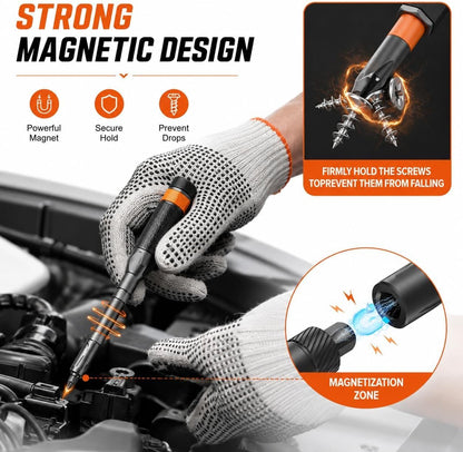 24 in 1 Magnetic Screwdriver Set, Multi Bit Magnetic Drive Set with Detachable Ratchet Handle, Mini Screwdriver Set, Portable Precision Repair Tool Kit for DIY, Watch, Electronics & Home Repair