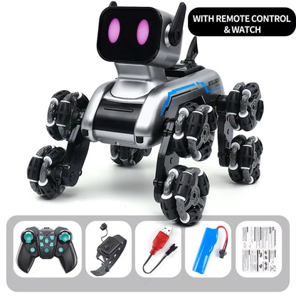 Smart Remote Control Robot Dog Remote Control Toy Children'S Electric Mechanical Dog Gift Boy Stunt Eight Wheel Fancy Drift