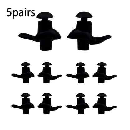 5-Pair Silicone Earplugs for Swimming and Water Sports - Reusable Comfort Sleep Earplugs Ergonomic Spiral Design for Perfect Fit