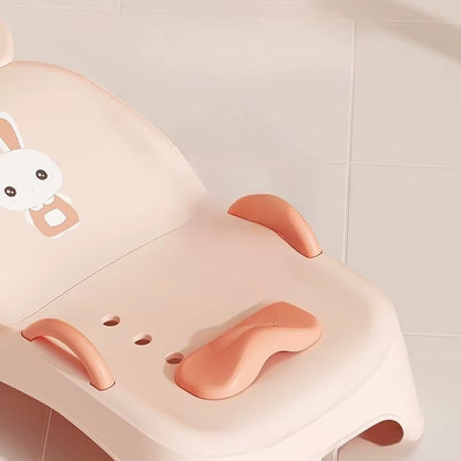 Children Hair Washing Lounge Chair Foldable Hair Washing Tool Baby Home Hair Washing Bed Cute Cartoon Girls Boys Shower Stool