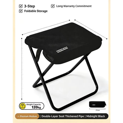 Portable Folding Stool Outdoor Camping Chair Lightweight Foldable Small Seat for Travel Fishing Picnic Hiking Garden