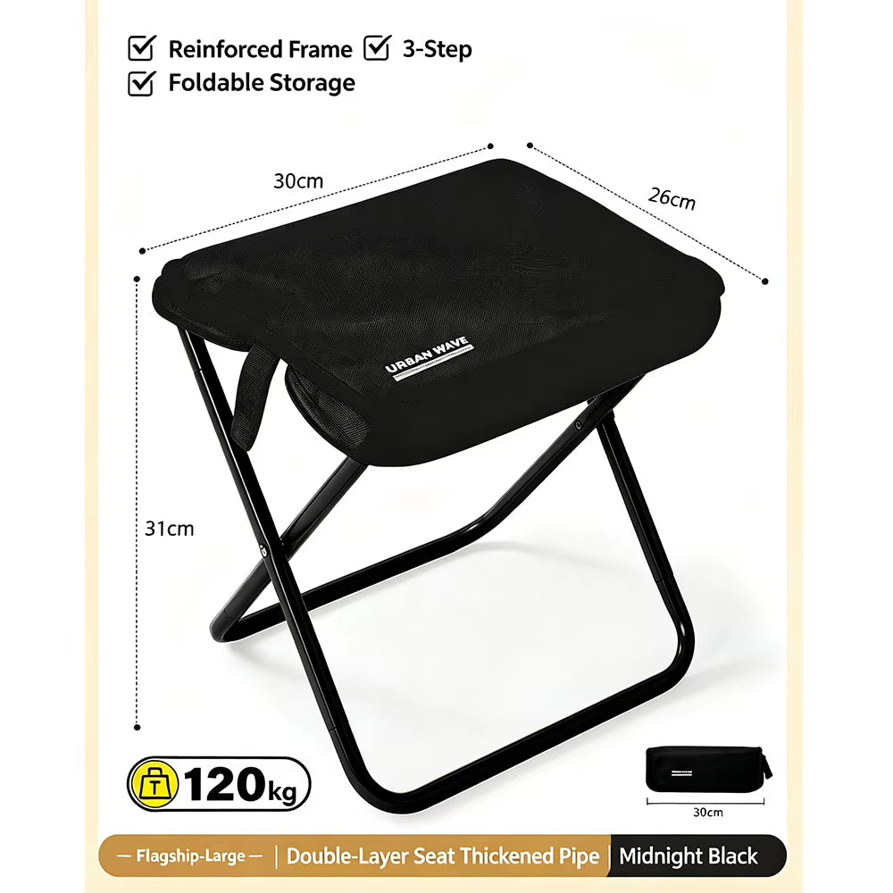 Portable Folding Stool Outdoor Camping Chair Lightweight Foldable Small Seat for Travel Fishing Picnic Hiking Garden