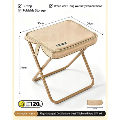 Portable Folding Stool Outdoor Camping Chair Lightweight Foldable Small Seat for Travel Fishing Picnic Hiking Garden