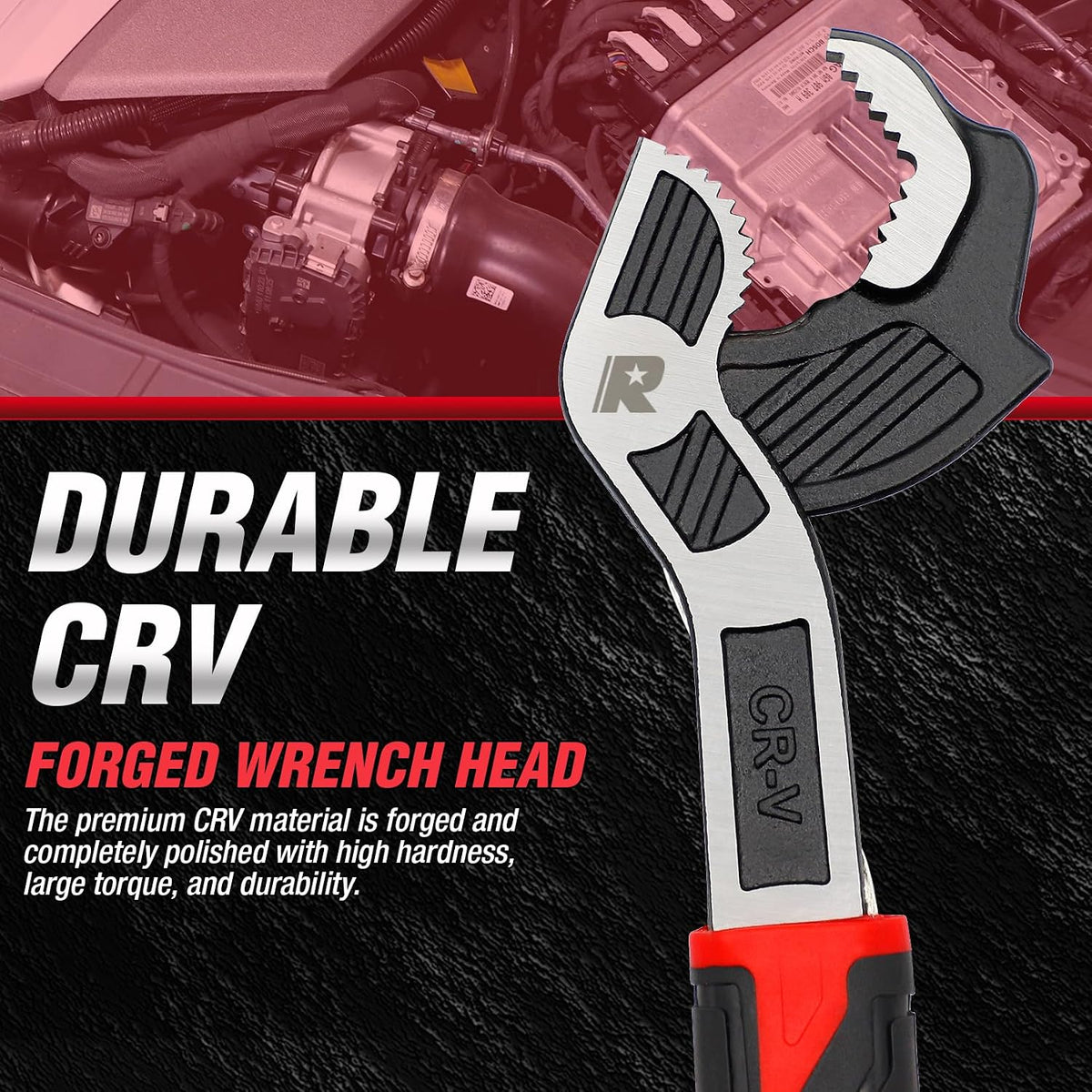 Pipe Wrench Set, 6” 8” 10” Self Adjusting Wrench, Plumbers Wrench with Self Tightening Function for 9/32”-1 3/8” (7-35Mm) Pipe Fittings and Nuts