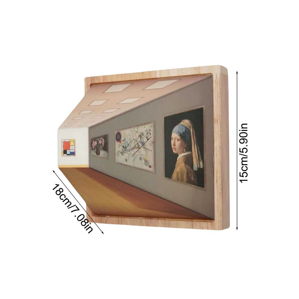 3D Naked Eye Vision Night Light Wall Lamp Decoration for Living Room Bedroom Wooden Rechargeable Atmosphere Table Lamp Gift