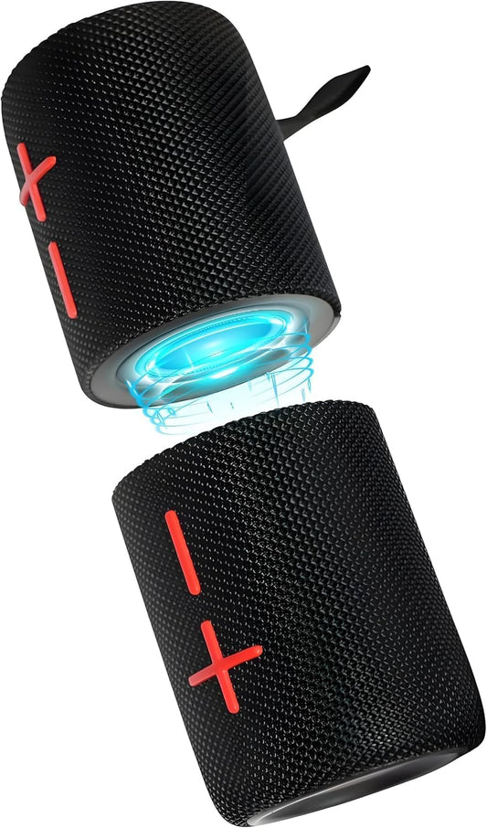 2 in 1 Magnetic Dual Splittable Bluetooth Speaker, IPX6 Waterproof Split Portable Wireless Speaker with 20W Loud Stereo Sound, Bluetooth V5.3, 24H Playtime, Multiple Pairing for Home,Outdoor or Travel