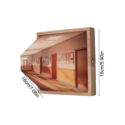 3D Naked Eye Vision Night Light Wall Lamp Decoration for Living Room Bedroom Wooden Rechargeable Atmosphere Table Lamp Gift