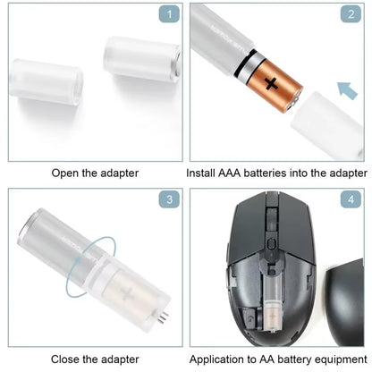 10/15PCS AAA to AA Size Cell Battery Converter Adapter Batteries Holder Storage Box Plastic Case Switcher for AAA to AA Battery