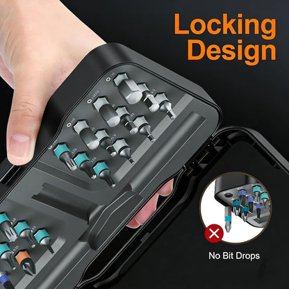 24 in 1 Magnetic Screwdriver Set, Multi Bit Magnetic Drive Set with Detachable Ratchet Handle, Mini Screwdriver Set, Portable Precision Repair Tool Kit for DIY, Watch, Electronics & Home Repair