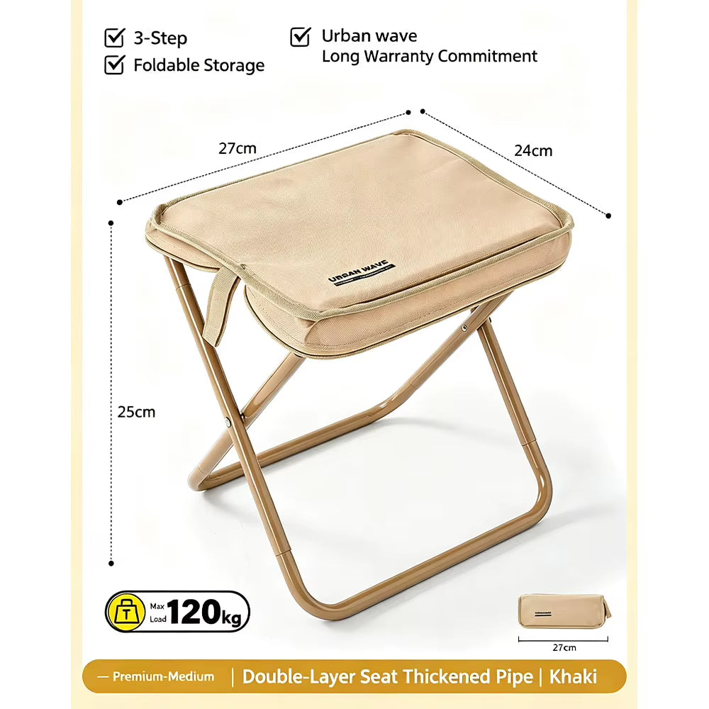Portable Folding Stool Outdoor Camping Chair Lightweight Foldable Small Seat for Travel Fishing Picnic Hiking Garden