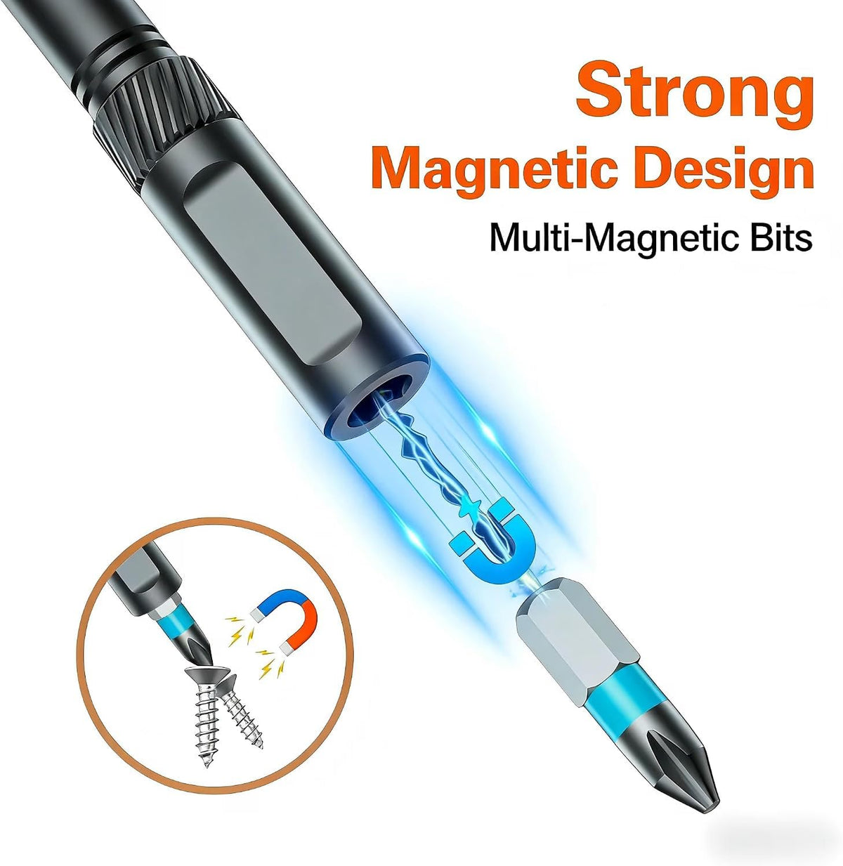 24 in 1 Magnetic Screwdriver Set, Multi Bit Magnetic Drive Set with Detachable Ratchet Handle, Mini Screwdriver Set, Portable Precision Repair Tool Kit for DIY, Watch, Electronics & Home Repair