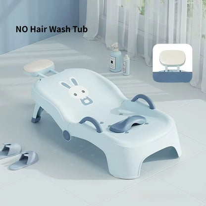 Children Hair Washing Lounge Chair Foldable Hair Washing Tool Baby Home Hair Washing Bed Cute Cartoon Girls Boys Shower Stool
