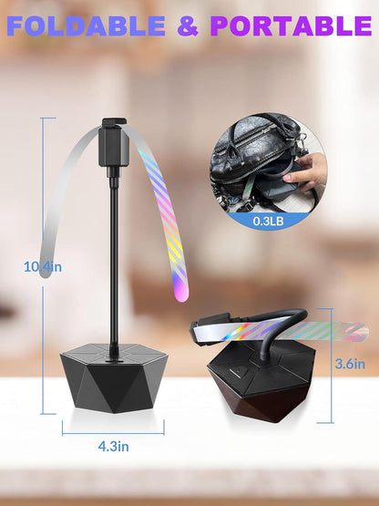 Fly Fans for Tables, Repellent Fans Keep Flies Away, Fly Spinner Table Top with Holographic Blades, Flies Deterrent for Picnic, Party, BBQ (Black, 4 Pack)