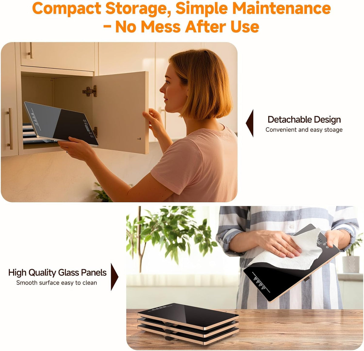 Electric Warming Tray Kitchen Appliance, 4-In-1 Buffet Warmer