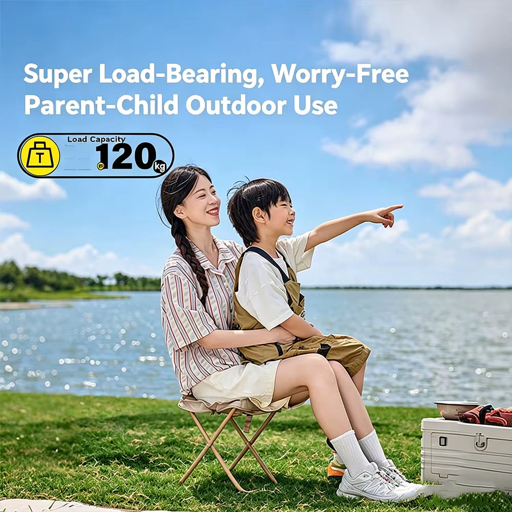 Portable Folding Stool Outdoor Camping Chair Lightweight Foldable Small Seat for Travel Fishing Picnic Hiking Garden