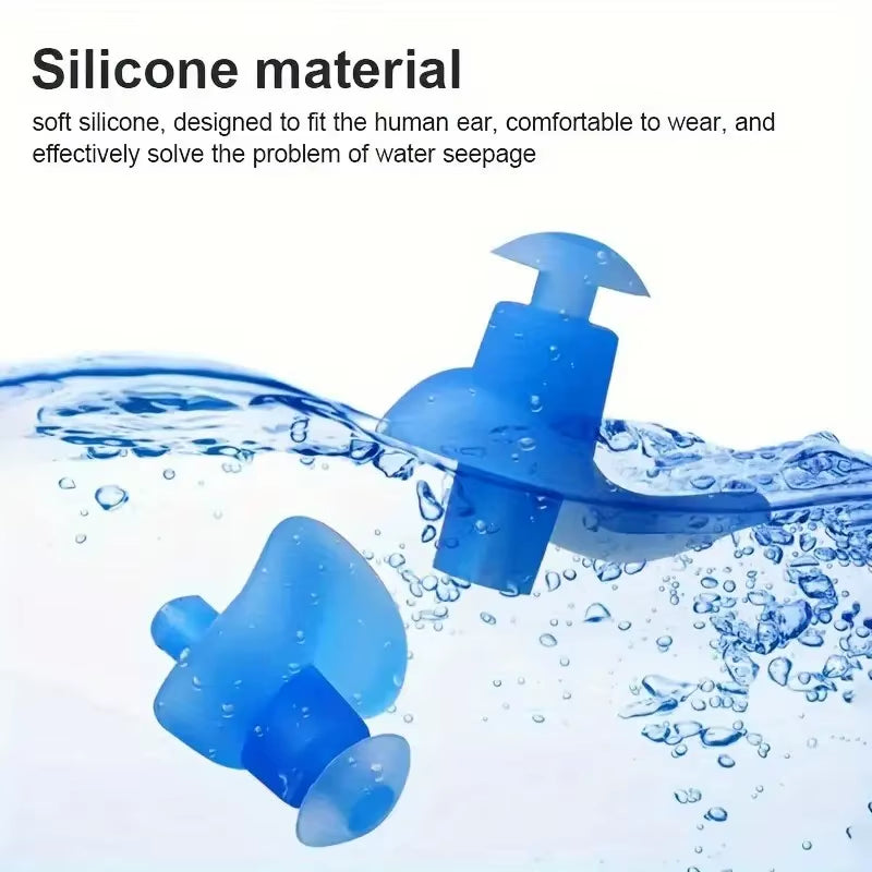 5-Pair Silicone Earplugs for Swimming and Water Sports - Reusable Comfort Sleep Earplugs Ergonomic Spiral Design for Perfect Fit